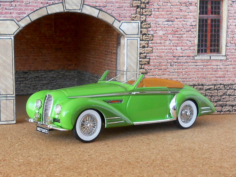 1948 Delahaye 135MS Vedette Cabriolet By Chapron Esval Models 01 Png