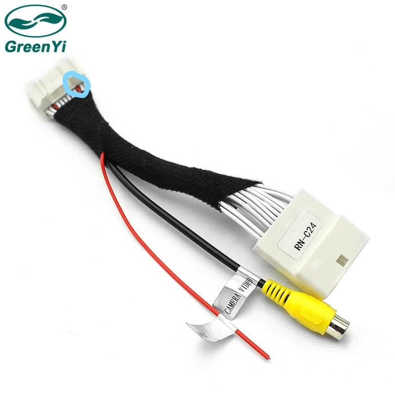 InkedGreenYi Voiture Vue Arri Re Cam Ra RCA Vid O Convertir C Ble Adaptateur De Connexion