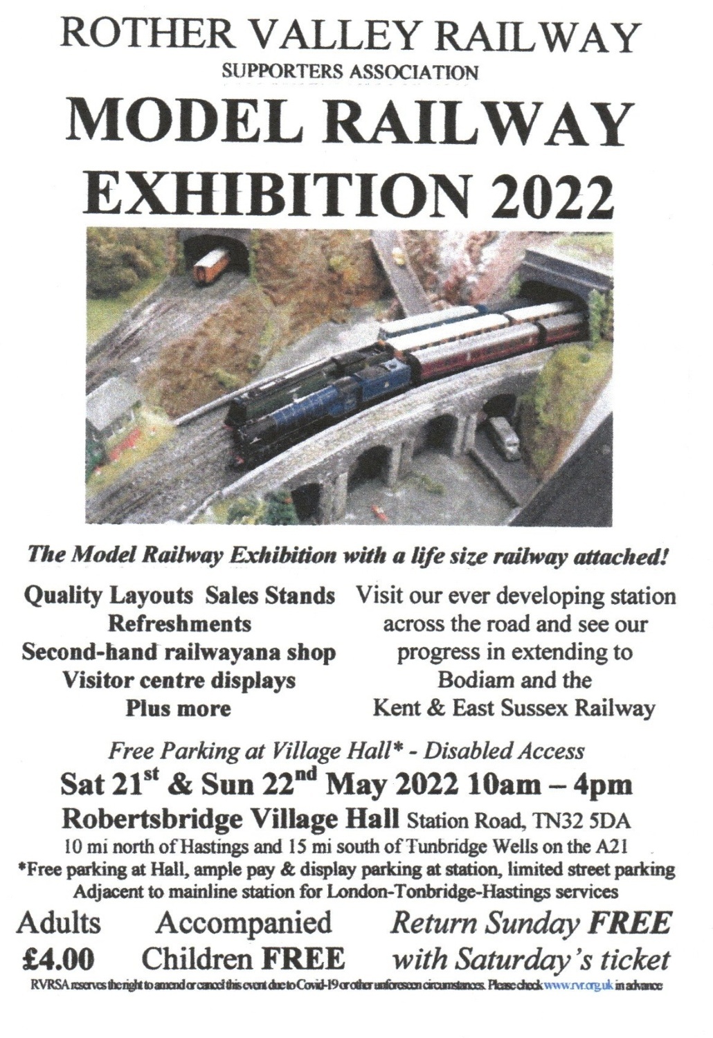 Rother Valley Railway Model Railway Show 21 And 22 May 2022 Exhibitions