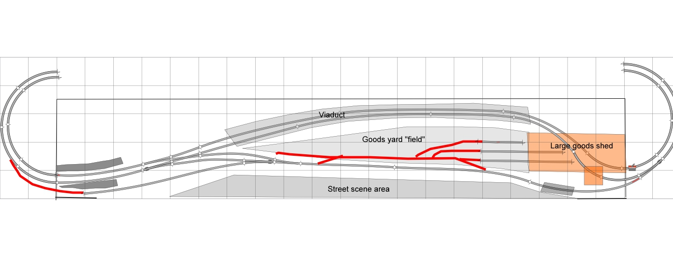 N gauge goods store yard layout