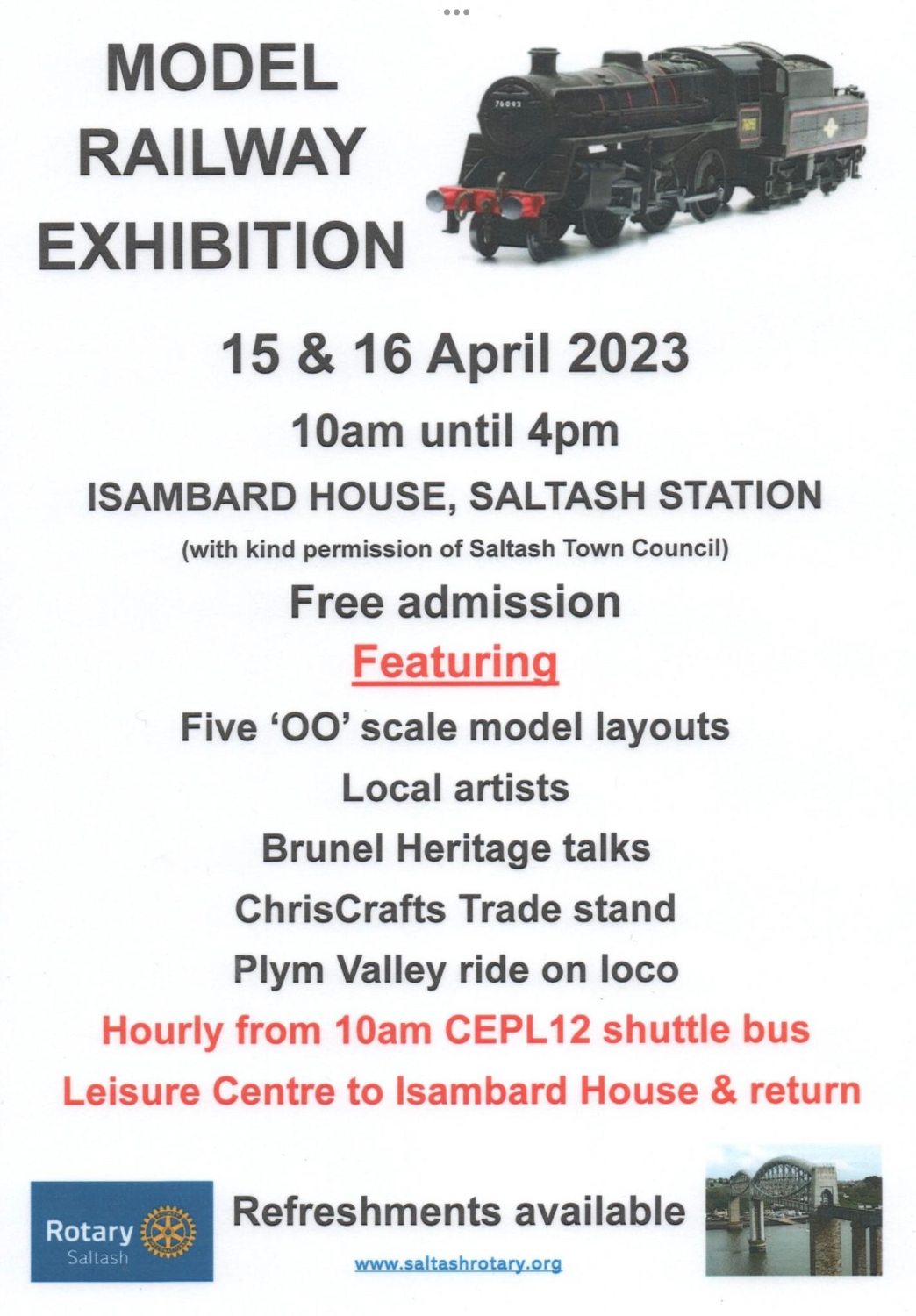 Saltash Model Railway Exhibition. - Exhibitions - RMweb